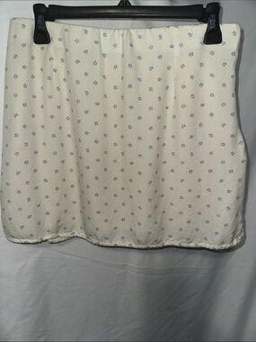 American Eagle Outfitters Cream Mini Skirt with Light Blue Floral Print